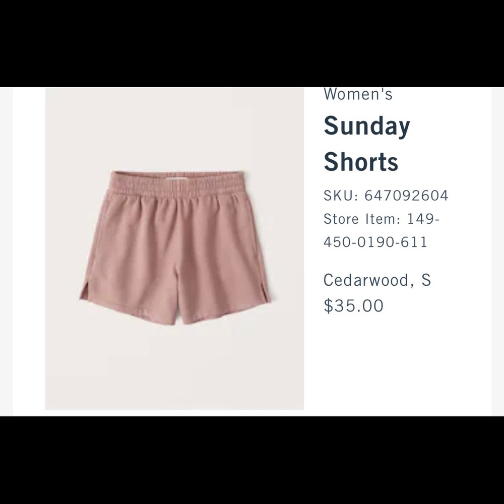 Abercrombie sunday shorts sweatshorts